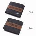 thumbnail image 3 of Men's Double Side Custom Engraved Wallet Personalized Name PU Leather Bifold Gift for Husband, Dad & Son - Anniversary/Birthday, 3 of 7