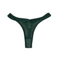 thumbnail image 3 of opvise Low Rise Cotton Crotch Ultra-thin Elastic Women Thong See-through Mesh Briefs Green L, 3 of 8