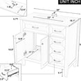 thumbnail image 5 of 36 Inch Freestanding White Vanity with Smooth Ceramic Basin for Easy - to - Clean Bathroom, 5 of 6