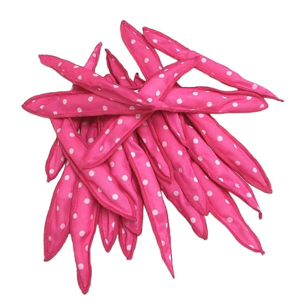 20 rulos de esponja suave rosa con red para el cabello para mujer, ecológicos y de secado rápido.