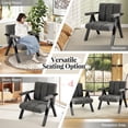 thumbnail image 2 of Resenkos Oversized Contemporary Accent Chair with Sturdy Metal Frame and Armrests, Gray, 2 of 8