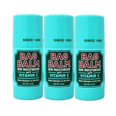 3 Pack - Bag Balm Skin Moisturizing with Vitamin E, Works Wonders on Dry Skin, Stick 1 Ounce