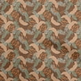 thumbnail image 1 of oneOone Cotton Cambric Orange Fabric Tropical Leaf Fabric For Sewing Printed Craft Fabric By The Yard 56 Inch Wide, 1 of 5