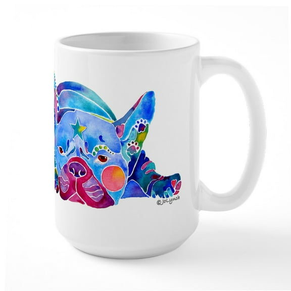 CafePress - French Bulldog Frenchies Large Mug - 15 oz Ceramic Large White Novelty Mug