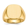 thumbnail image 1 of Solid 14k Yellow Gold 13.0x12mm Closed Back Men's Engravable Monogram Signet Ring Band Size 8, 1 of 6