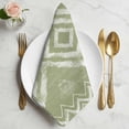 thumbnail image 2 of Sage Green Geometric Cloth Napkins, Watercolor Tie-dye Tribal Painting Art Washable and Reusable Dinner Napkins Set of 8, Table Napkin for Kitchen Party Birthday Wedding Hotel Housewarming 20"x20", 2 of 9