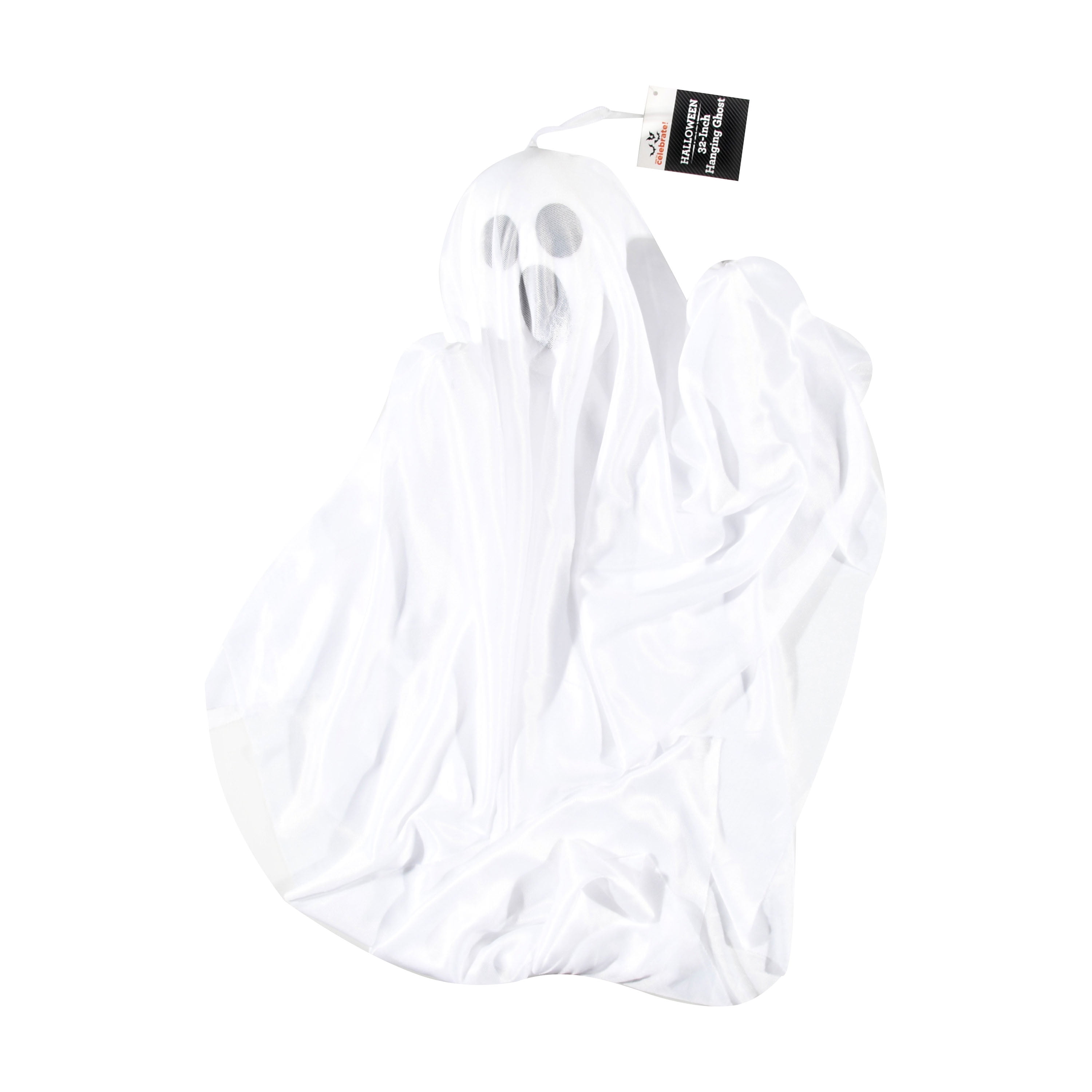 Way To Celebrate Halloween 32-inch Height White Foam Hanging Ghost Outdoor Decor