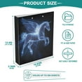 thumbnail image 5 of Blue Light Effect Pegasus 3 Ring Hardcover Binders 1.5in Round Rings for Letter-Size Folder Paper Organizer Pockets for Office Student Recipe, 5 of 9