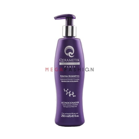 Qerametik Professional Conditioner Keratin Biomimetica for Damaged and Weak Hair 250ml/8.45fl.oz Salt & Parabens Free