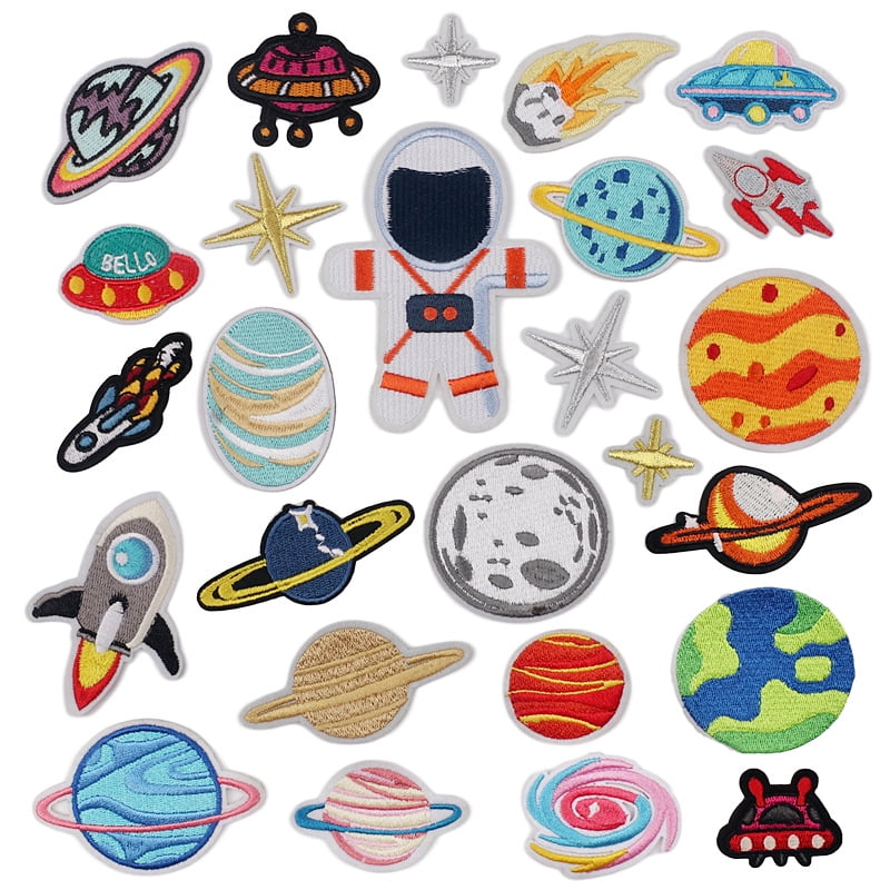 Space Universe Astronaut Rocket Patches for Clothing Sewing Appliques  Badges Iron On Patch On Clothes Handmade Embroidered