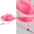 thumbnail image 2 of UNTERING Top Hat Western Hat for Kids Halloween Dress Up Costume Hat Large Brims Girl Cowgirl Hat RolePlay Party Headwear, 2 of 7