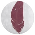 thumbnail image 3 of Garnet And Gold Feather Pattern Round Carpet Circle Rug Outdoor Patio Area Rug Washable Large Area Rugs Hallway Room Decor Fitness Mats, 3 of 8