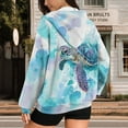 thumbnail image 4 of Yuyamidu Oversized Hoodies for Women Sweatshirt Animal Hoodie Sea Turtle Womens Zip Up Hoodies Cute Sweatshirt Womens Jackets Casual with Hood Lightweight Workout Hoodie, 4 of 8