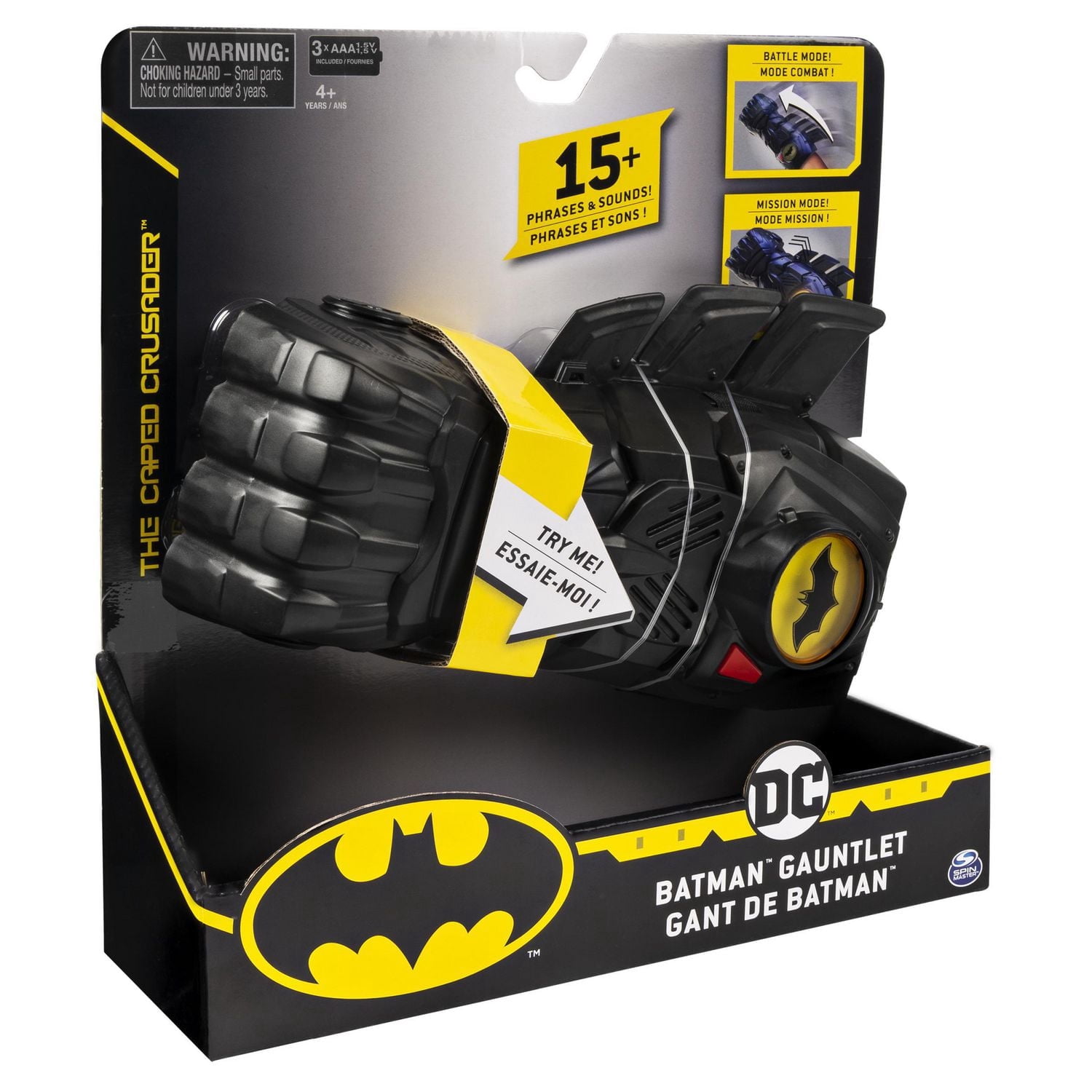 BATMAN, Gantelet interactif avec plus de 15 phrases et effets sonores, pour les enfants à partir de 4 ans