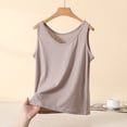 thumbnail image 2 of Loopsun Womens Sleeveless Tops Solid Round Neck Loose Thin Tank Daily Loungewear, 2 of 5