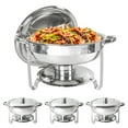 thumbnail image 5 of IMACONE Chafing Dish Buffet Set, 5Qt 4-Pack Stainless Steel Round Catering Warmer Set for Breakfast, 5 of 12