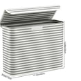 thumbnail image 3 of AYktou 22L Toilet Paper Storage Holder, 17.3×13×5.9 Inch Convenient Foldable Fabric Toilet Paper Baskets with Lid, Waterproof Freestanding Bathroom Organizer Box for Towels and Toiletries, 3 of 7