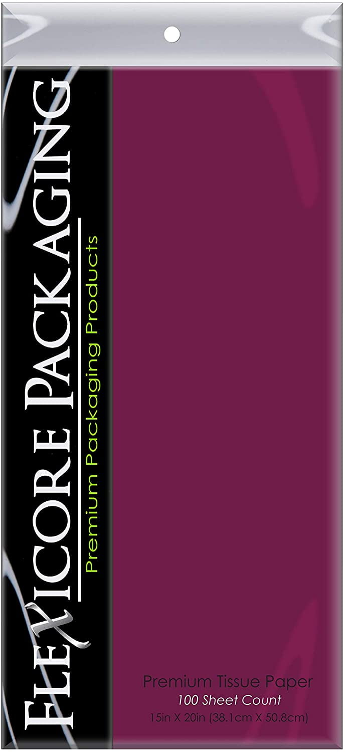 Flexicore Packaging Plum Gift Wrap Tissue, (10 Rolls)