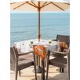 thumbnail image 4 of Square Outdoor Tablecloth With Umbrella Hole And Zipper– Farmhouse Fall Thanksgiving Waterproof Patio Table Cover for Party, Picnic, Backyard, 60"x60" , Orange White Pumpkins Leaves, 4 of 8