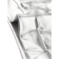thumbnail image 5 of INSPIRE CHIC Top De Tubo Halter Sin Espalda Calado De Cami Corto Metálico Brillante para Mujer Color Plata XS, 5 of 5