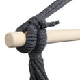 thumbnail image 6 of enyopro Hammock Chair Macrame Swing, Bohemian Large Cotton Rope Hanging Macrame Swing Chair for Bedroom/Patio/Porch/Deck/Yard/Garden, Cotton Weave Hanging Rope Swing Chair, Gray JA1121, 6 of 9
