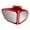 Left Red, variant on Pebbuoy Car Blind Spot Mirror Double-sided Clear Glass 360° Rotatable Universal SUV Truck Auto Wide Angle Left Right Rearview Wing Mirror Reversing Assist Mirror