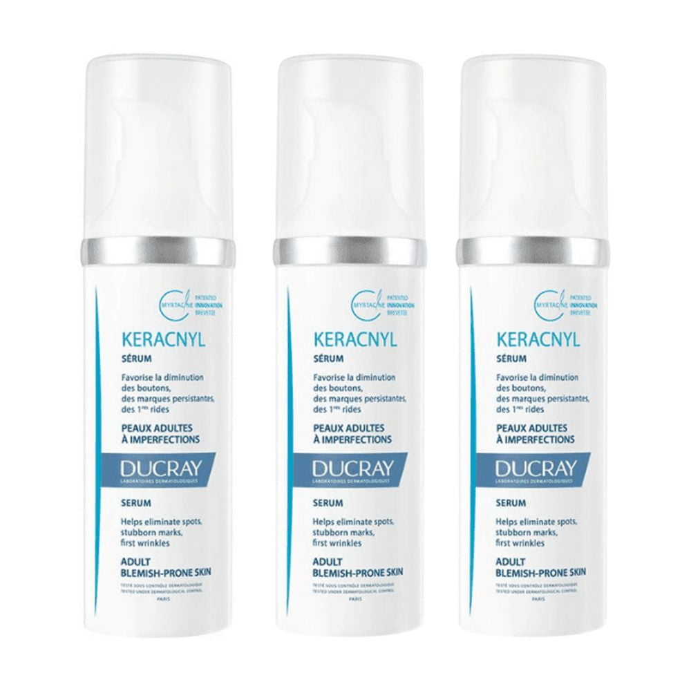 Ducray Keracnyl Blemish and Wrinkle Serum 30 ml 3 Pack