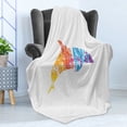 thumbnail image 4 of Dolphin Soft Flannel Fleece Blanket, Multicolor Ocean Inhabitant Vivid Creature Nautical Themes Animal Fun Illustration, Cozy Plush for Indoor and Outdoor Use, 60" x 80", Multicolor, by Ambesonne, 4 of 5