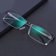 thumbnail image 1 of Anti-blue Light Eyeglass Non-prescription Flat Lens Thin Metal Frame GlassesBlack0Anti-blue Light, 1 of 5