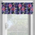 thumbnail image 4 of Ambesonne Floral Valance & Curtain, Tropicana Orchids Hawaii, 55"x30", Violet Magenta Indigo, 4 of 7