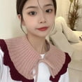 thumbnail image 3 of Detachable Knitted Dickey Collar Crop Top Mini Cape Half Shirt Blouse Collar for Women Girl, 3 of 7