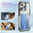thumbnail image 5 of Allytechgroup iPhone 13 Pro Max Clear Case with Cards Holder, Soft TPU Back Shell Bumper Anti-Scratch Shockproof Bumper Not Yellowing Slim Phone Case for Apple iPhone 13 Pro Max, Black, 5 of 8
