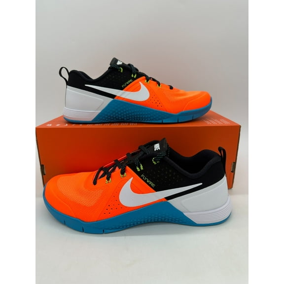 Nike Metcon 1 OG Men's size 8 Total Orange Blue Gym Training Shoes FQ1854 800