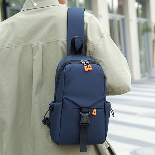 Bolso deportivo de cintura para hombre - Bolsa de cangurera cruzada de gran capacidad con 3 modos de transporte, correa de hombro, base engrosada