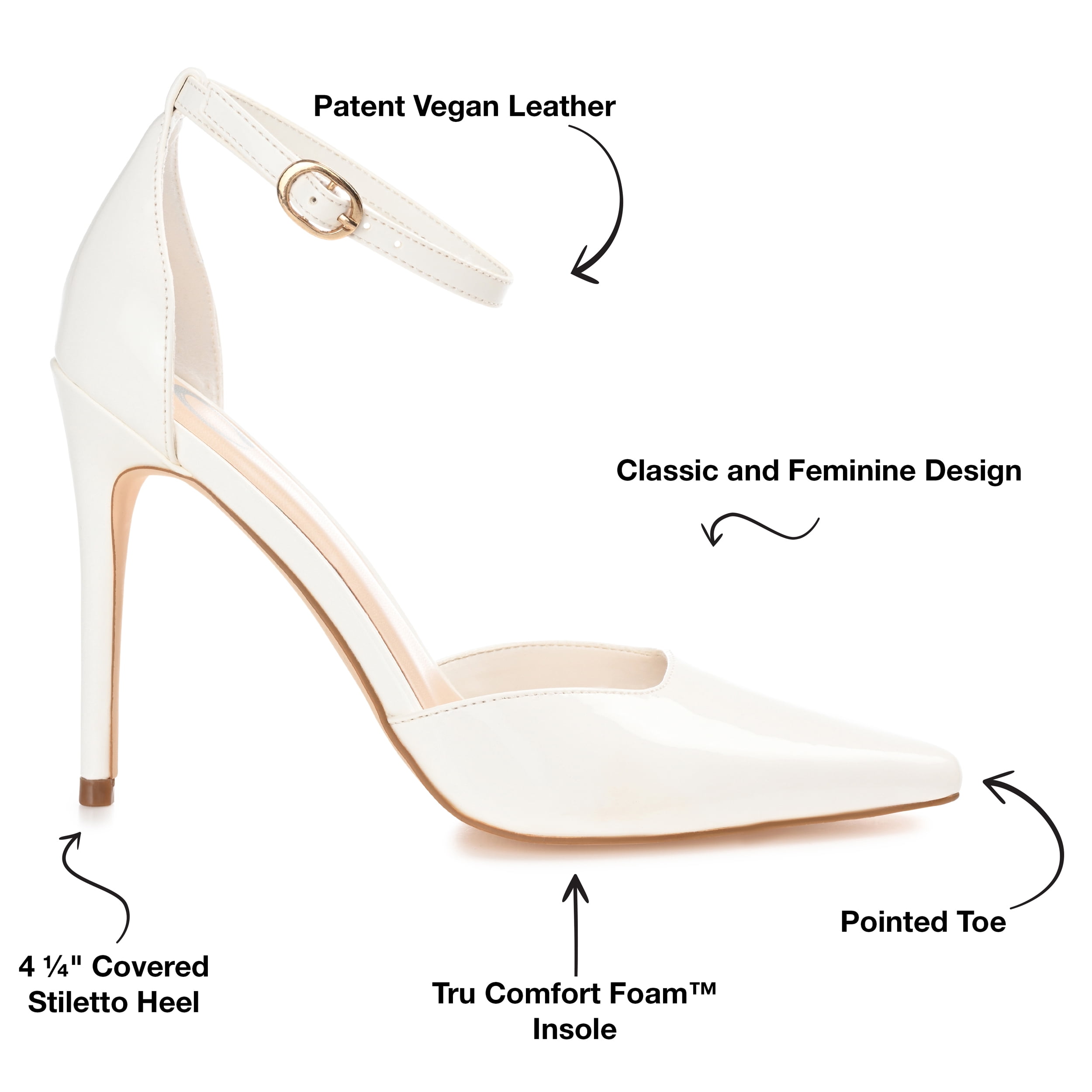 Journee Womens Miriem Pointed Toe High Stiletto Pumps, Widths Available