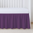 thumbnail image 3 of 1 Piece 100% Egyptian Cotton 800 Thread Count Crib Ruffle Bed Skirts for Baby Girls (28” x 52” x 16") Inch Crib Ruffle Bed Skirts - Plum Solid, 3 of 8