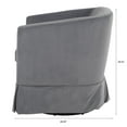 thumbnail image 4 of 27.36" Wide Swivel Chairs, Modern Upholstery Barrel Sofa Chairs for Apartment Bedroom Living Room Office, 4 of 8