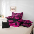 thumbnail image 6 of Manfei Bohemian Paisley Twin Bedding Sets 7pcs, Hippie Mandala Bedding Comforter Set, Black Pink Sheet Sets, Lightweight Room Decor, 6 of 8