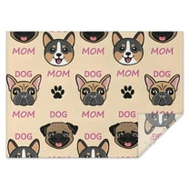 Dog Mom Rectangle Tablecloth 60"x84",Waterproof Polyester Rectangle Table Cloth, Wipeable Spillproof Polyester Tablecloth for Dining, Camping, Indoor and Outdoor