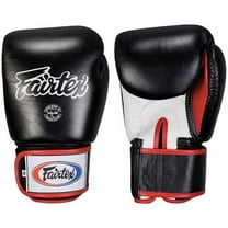 Fairtex Muay Thai-Style Sparring Gloves 18 oz Black / White