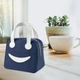 thumbnail image 4 of Bolsa de almuerzo portátil para una sola persona, fácil de limpiar y refrigerada, para mantener el frío. Azul marino, 4 of 9
