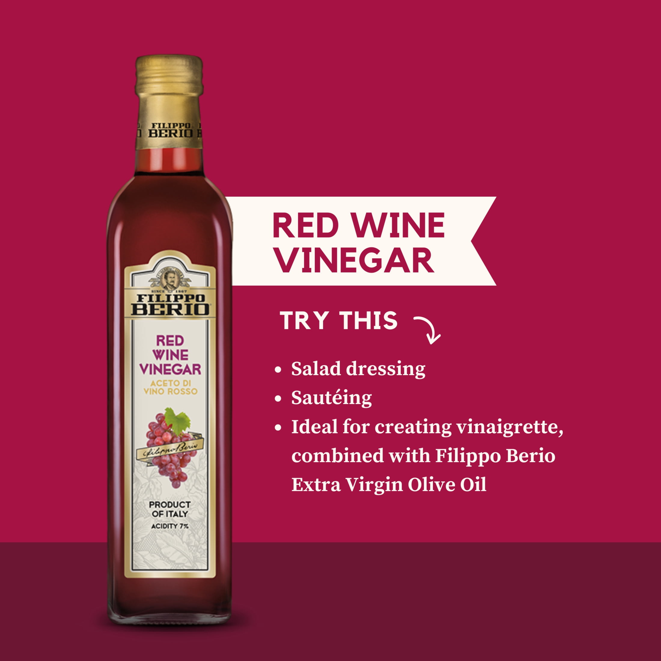 Filippo Berio® Red Wine Vinegar 16.9 fl. oz. Bottle