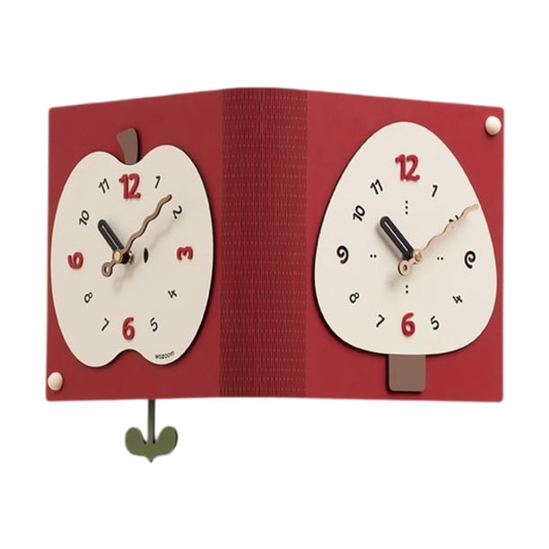 Reloj rojo de del reloj de pared de la pared de la pared de la pared innovador innovador reloj decorativo moderno para salón de