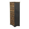thumbnail image 6 of DecMode Rustic Brow Wood Chest with Black O Ring Handles, 19"W x 45"H, 6 of 13