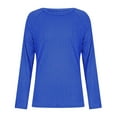 thumbnail image 6 of ATOGUTA Girls Long Sleeve Shirts Long Sleeve T Shirts Kids Fall Tops Crewneck Basic Tees Size 4T-15, Blue, 6 of 6