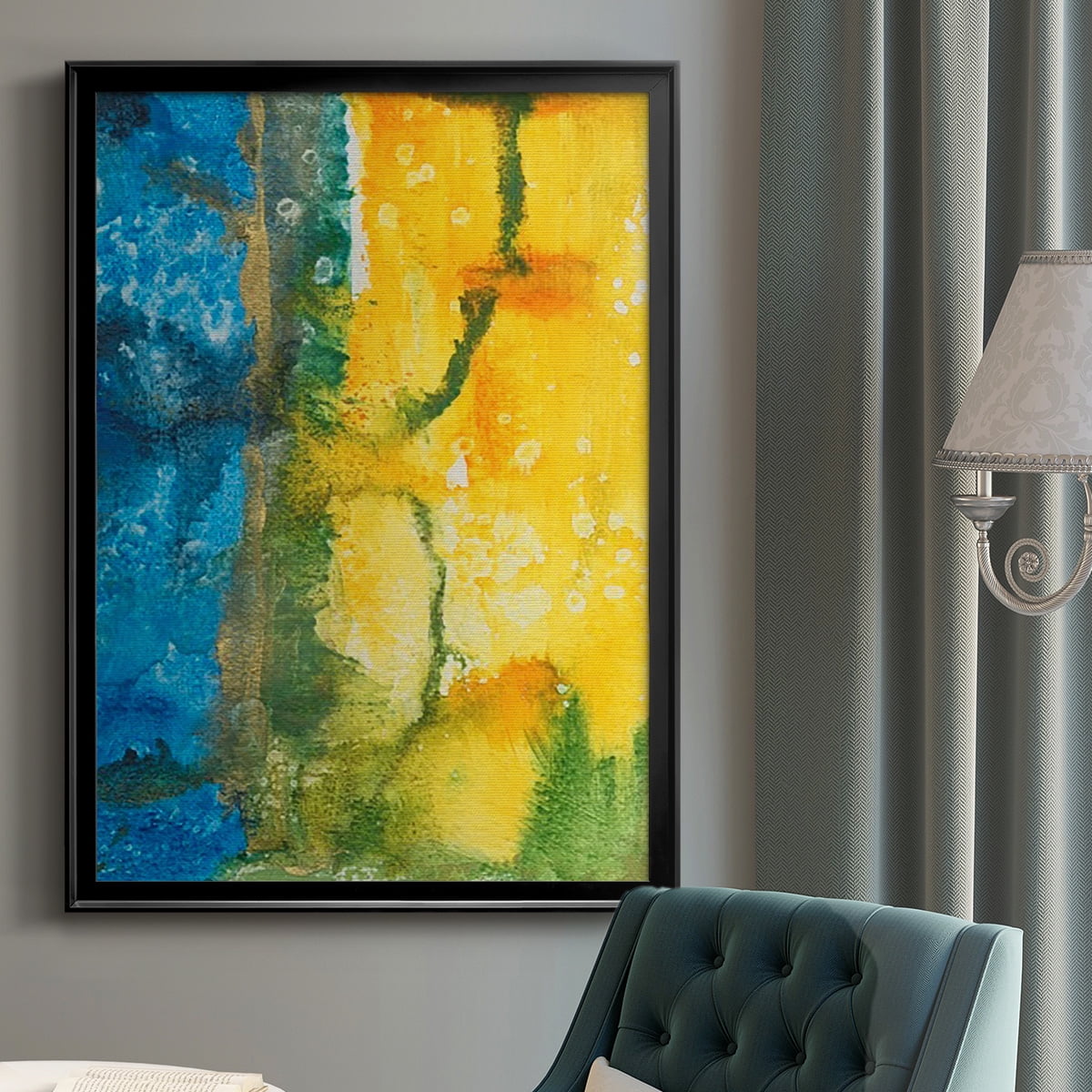 Aquatic Energy I Premium Framed Print, in Gold, Black, or Silver - Ready to Hang