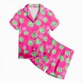 thumbnail image 5 of HCNTES Girls Halloween Pajamas Girls Halloween Pajamas 2 Piece Pumpkin Ghost Sleepwear Short Sleeve Jammies for Kids Button-Down Nightwear Girl Pjs, 5 of 5