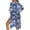 Blue Camo, variant on Leopard Grunge Cow Print Womens Swimsuit Cover Up Summer Cardigans Open Front Beach Kimono Coverup Half Sleeve Beachwear Comfy Casual Outfits Resort Wear