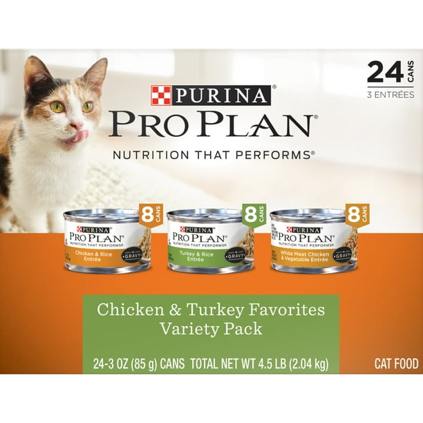 (24 Pack) Purina Pro Plan Gravy Wet Cat Food Variety Pack, Chicken
