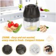 thumbnail image 3 of Mini Electric Chopper Upkey Small Chopper Portable Blender Home Small Garlic Blender Mini Baby Blender Portable Vegetable Blender Garlic Press Choppers for Fruit Baby Food, USB Rechargeable 250ml, 3 of 5